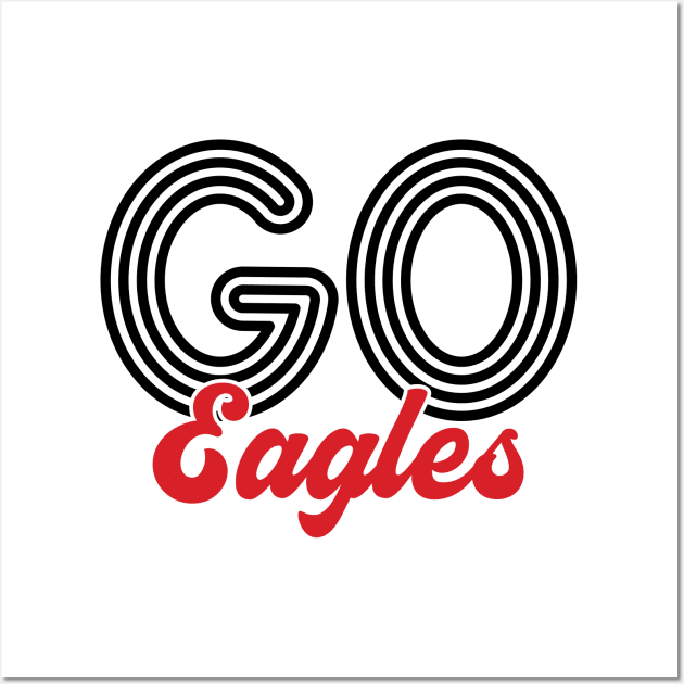 Go Eagles - Baseball Wall Art by Zedeldesign